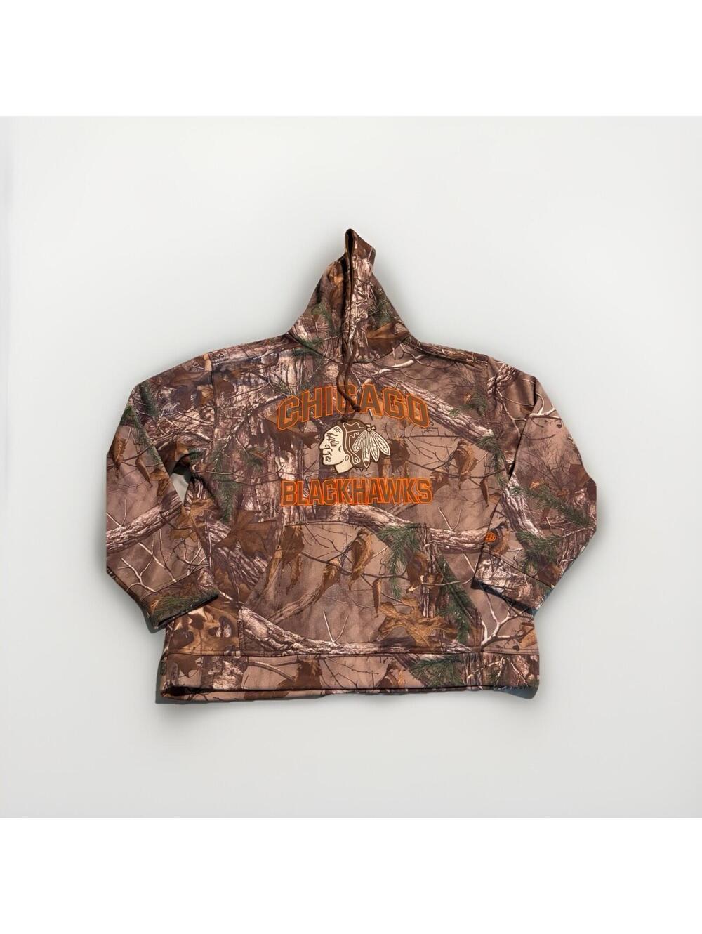 Men's Chicago Blackhawks Old Time Hockey Realtree Camo Parot Hoodie 2XL